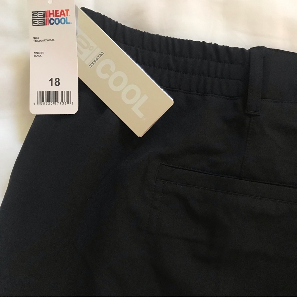 32 Degrees Cool Bermuda Black Shorts Women’s 18 New with Tags Lightweight - Picture 7 of 13